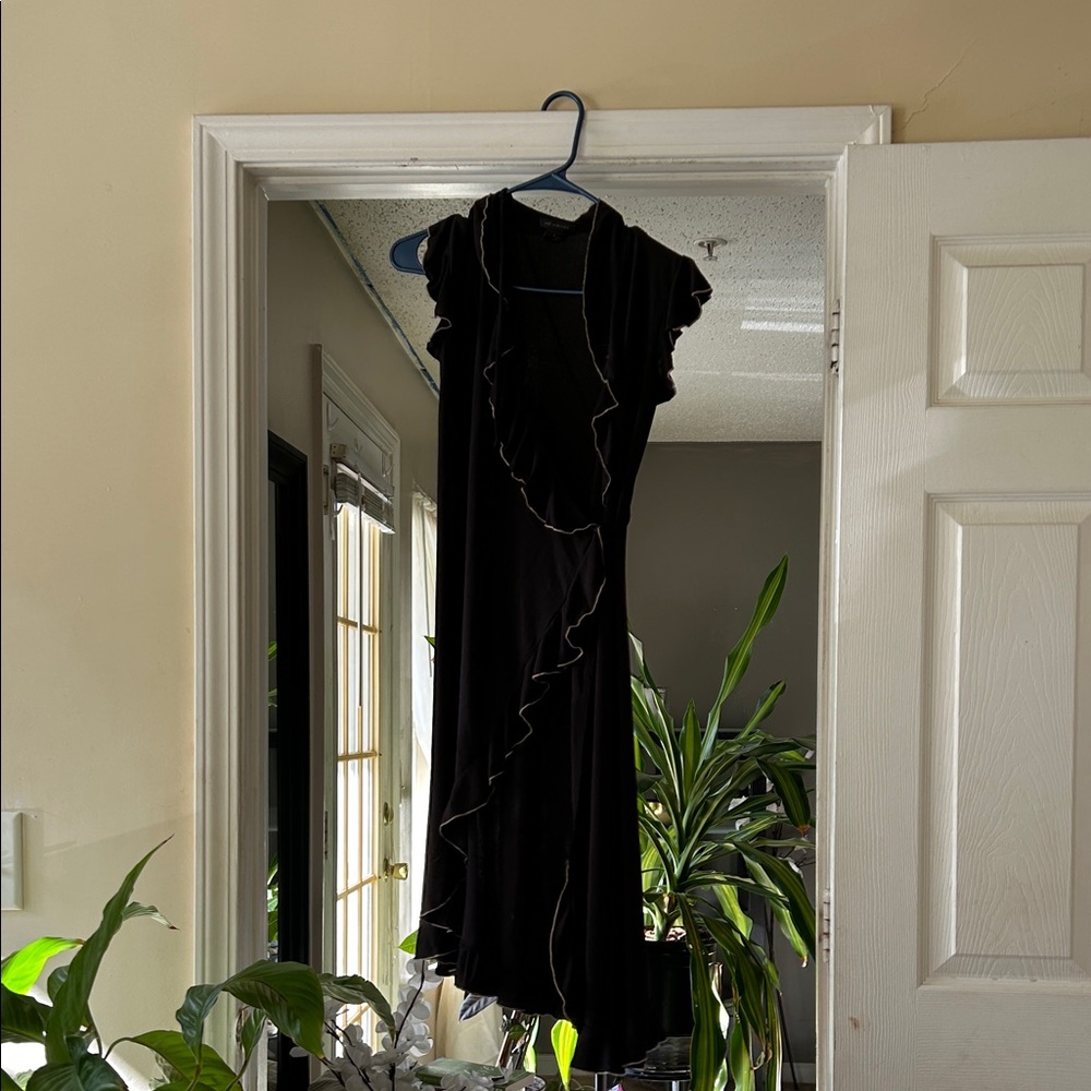 The Limited Black Asymmetrical Ruffle Dress